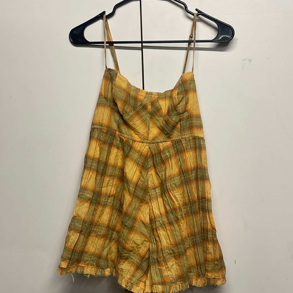 Urban Outfitters plaid romper